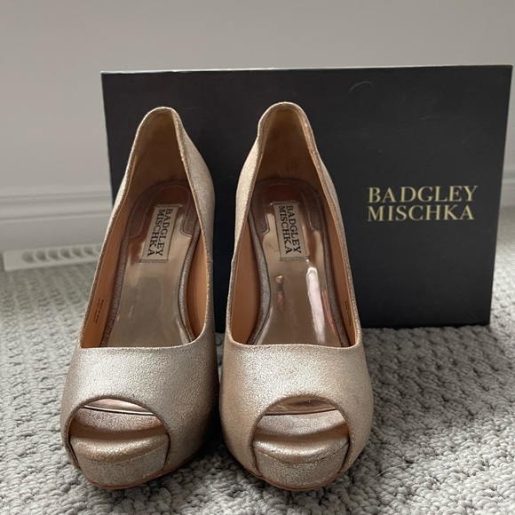Badgley Mischka Vixen Pumps in Platinum - Picture 2 of 7